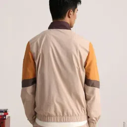 Rare Rabbit Beige Regular Fit Colorblock Jacket image 2