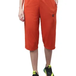 Vimal Jonney Orange Regular Fit Mid Rise Capris image 1