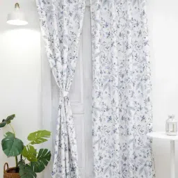 Ariana Blue Blend Digital Room Darkening 7 ft Curtain image 2