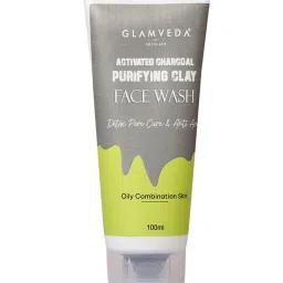 Glamveda Activated Charcoal Purifying Clay Detox Pore and Anti Acne Face Wash - 100 ml image 1