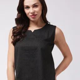 Inweave Black Cotton Printed Top image 1