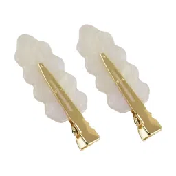 GUBB Hair Clips for Women Pearl Leaf - Pack of 2 image 1