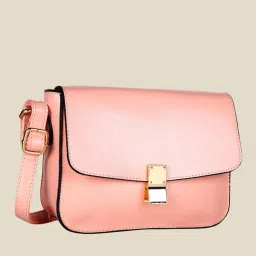 Lino Perros Pink Solid Leather Sling Bag image 2