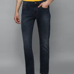 Louis Philippe Jeans Navy Cotton Slim Fit Jeans image 1