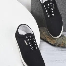 Woodland Men's Black Casual Sneakers image 1