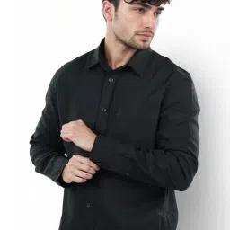 Celio* Black Regular Fit Shirt-image-74
