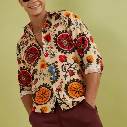 Campus Sutra Multicolored Regular Fit Printed Shirt image 1