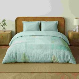 Spaces Cotton Blue Geometric 180 TC Double Size Quilts & Comforters-picture-12