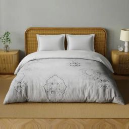 Spaces Cotton Grey Solid 180 TC Double Size Quilts & Comforters-picture-14