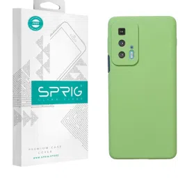 Sprig Liquid Silicone Back Cover for Motorola Edge 20 Pro (Green) image 1