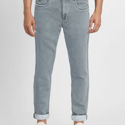 Plounge Men Slim Fit Mid-Rise Light Fade Stretchable Jeans-image-9