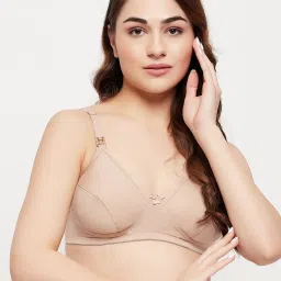 Clovia Beige Cotton Maternity/Nursing Bra image 1