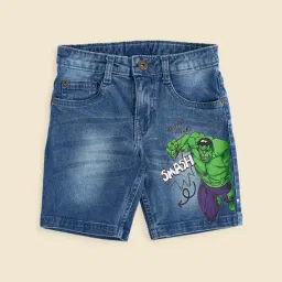 Pantaloons Junior Blue Printed Shorts-picture-36