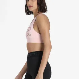 Puma Pink Logo Print Sports Bra image 4