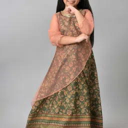 Aurelia Kids Green Floral Print Dress image 1