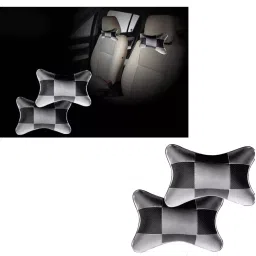 Auto Pearl Black & Red Velvet Car Cushion for Renault Lodgy, RB249 image 3