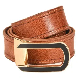 SASSORA VITO Tan Textured Leather Casual Belt image 2