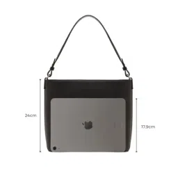 Miraggio Black Mimi Medium Leather Hobo Bag image 5