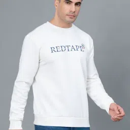 Red Tape Off White Regular Fit Graphic Sweatshirt image 3