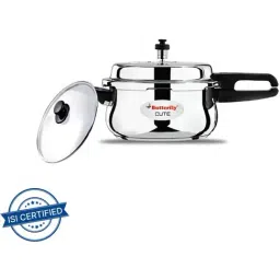 Butterfly Silver Stainless Steel Pressure Cooker With Extra Glass Lid (3 L)-image-6