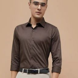 Code By Lifestyle Brown Slim Fit Shirt-picture-43