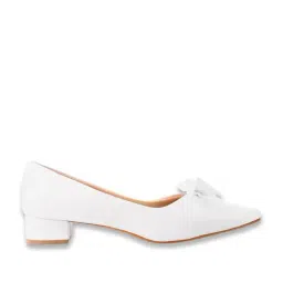 Shoetopia Women's White Casual Pumps image 2