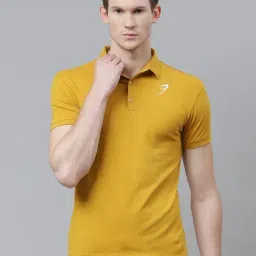 FUAARK Mustard Relaxed Fit Sports Polos-image-0