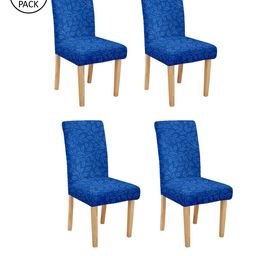 Cortina Set Of 4 Blue Printed Chair Covers-picture-20