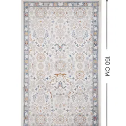 Sapana Carpet-Mats White & Grey Floral No Shredding Carpet image 5