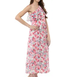 StyleStone White Floral Print Fit & Flare Dress image 3