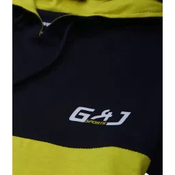 Gini & Jony Kids Green & Black Cotton Color Block T-Shirt image 5