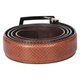 SASSORA LARA Tan Checks Leather Casual Belt image 3