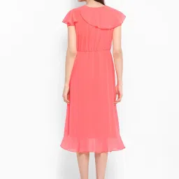 StyleStone Coral Regular Fit High Low Dress image 2