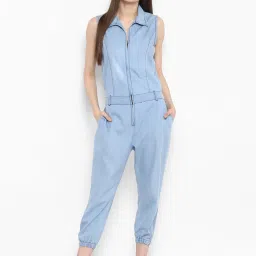 StyleStone Light Blue Midi Jumpsuit image 1