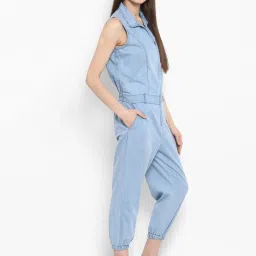 StyleStone Light Blue Midi Jumpsuit image 3