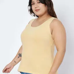 Brinns Beige Cotton Fitted Camisole image 3