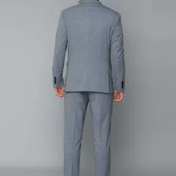 Louis Philippe Permapress Grey Slim Fit Checks Three Piece Suits image 2