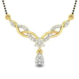 Candere By Kalyan Jewellers 18k Yellow Gold And Cubic Zirconia Tanmanyas Pendant-picture-24