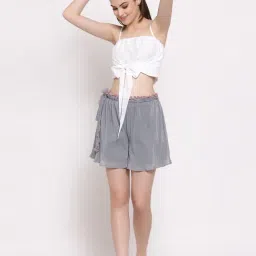 Lela Grey Mid Rise Shorts image 5