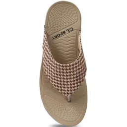 Carlton London Women's Beige Flip Flops image 4