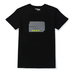 Gini & Jony Kids Black Cotton Printed T-Shirt image 1