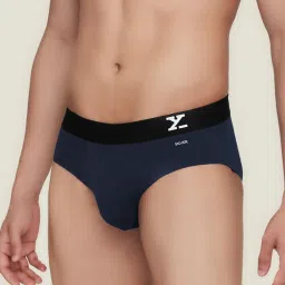 XYXX Azure Blue & Navy Regular Fit Briefs - Pack of 2 image 3