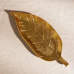 Pure Home and Living Gold Aluminium Textured Decorative Platters-picture-27