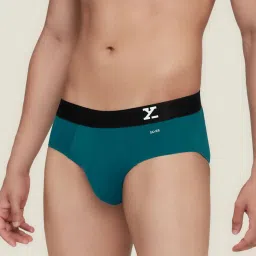 XYXX Dark Maroon & Teal Regular Fit Briefs - Pack of 2 image 3