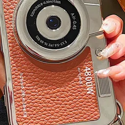 Luxury Kase Textured 3D Lens Design iPhone 16 Retro Vintage Camera Style Back Case image 2