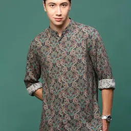 showoffff Showoff Navy Blue Cotton Slim Fit Printed Shirt-picture-38
