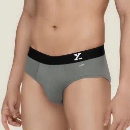 XYXX Green & Grey Regular Fit Briefs - Pack of 2 image 3