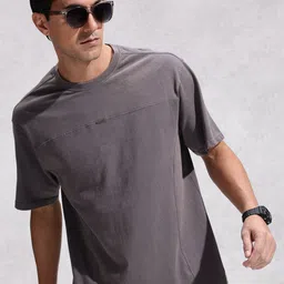 WROGN Drop-Shoulder Sleeves Pure Cotton Oversized T-shirt-picture-12