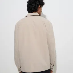 WES Formals by Westside Beige Solid Relaxed-Fit Jacket image 2