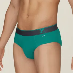 XYXX Black & Green Regular Fit Briefs - Pack of 2 image 3